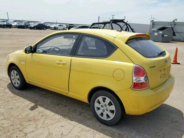 KMHCM3AC4AU178687 - 2010 HYUNDAI ACCENT BLU YELLOW photo 3