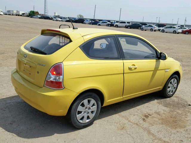 KMHCM3AC4AU178687 - 2010 HYUNDAI ACCENT BLU YELLOW photo 4