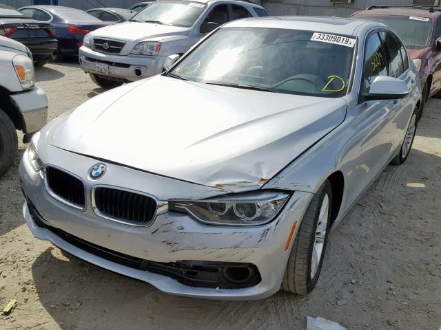 WBA8B9C58HK676024 - 2017 BMW 330 I SILVER photo 2