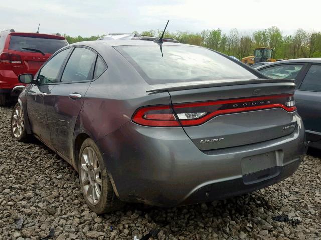 1C3CDFCAXDD716142 - 2013 DODGE DART LIMIT CHARCOAL photo 3