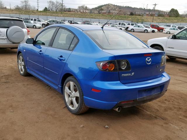 JM1BK323951231444 - 2005 MAZDA 3 S BLUE photo 3