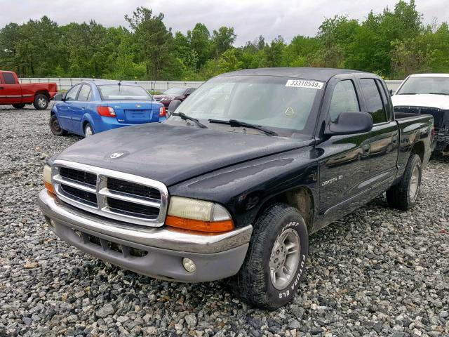 1B7HL2AN61S297264 - 2001 DODGE DAKOTA QUA BLACK photo 2