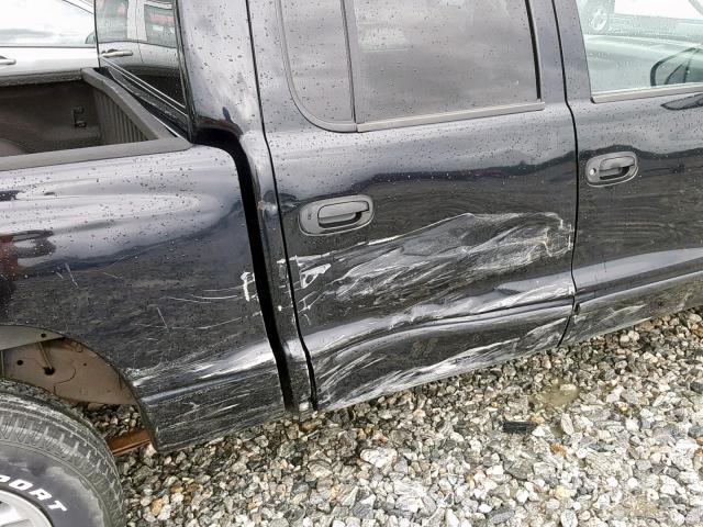 1B7HL2AN61S297264 - 2001 DODGE DAKOTA QUA BLACK photo 9