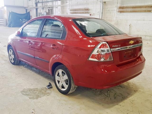 KL1TG5DE6BB237358 - 2011 CHEVROLET AVEO LT RED photo 3