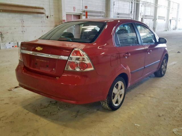 KL1TG5DE6BB237358 - 2011 CHEVROLET AVEO LT RED photo 4