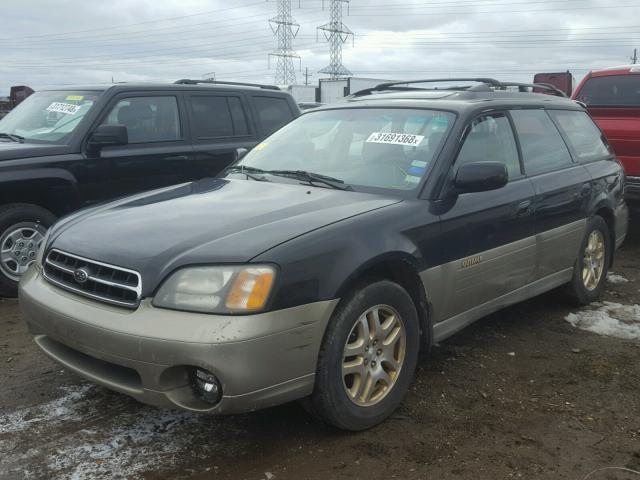 4S3BH6869Y7635766 - 2000 SUBARU LEGACY OUT BLUE photo 2