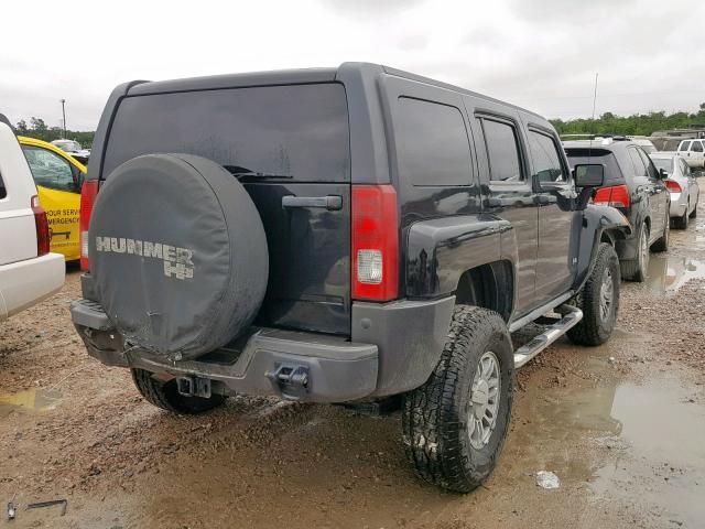 5GTEN13E688161897 - 2008 HUMMER H3 BLACK photo 4