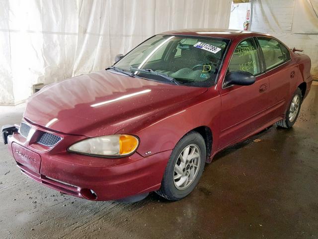 1G2NE52E55M112326 - 2005 PONTIAC GRAND AM S RED photo 2