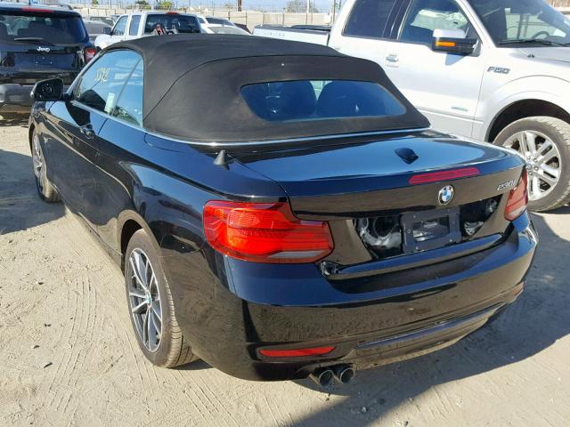 WBA2M7C52JVD51333 - 2018 BMW 230I BLACK photo 3