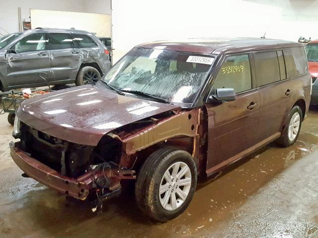 2FMGK5BC4BBD08296 - 2011 FORD FLEX SE BURGUNDY photo 2