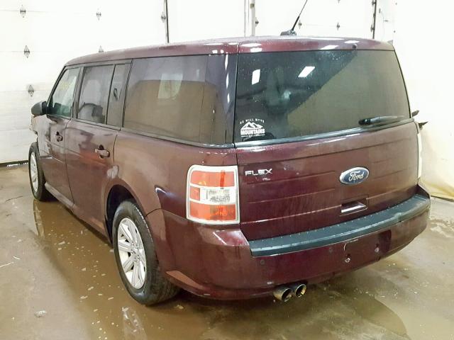 2FMGK5BC4BBD08296 - 2011 FORD FLEX SE BURGUNDY photo 3