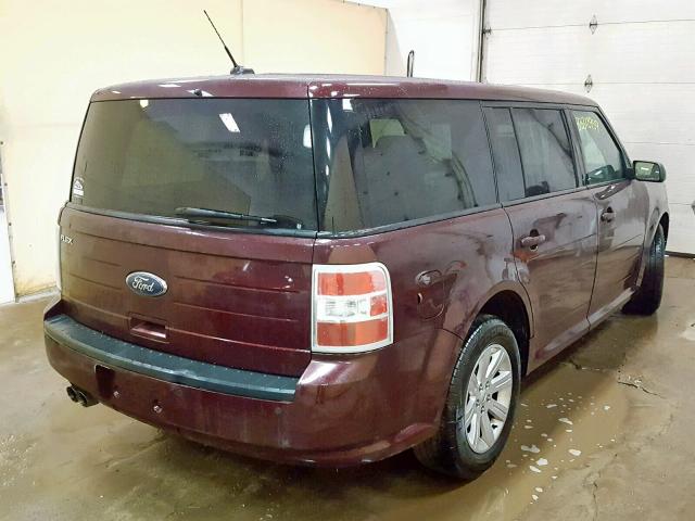 2FMGK5BC4BBD08296 - 2011 FORD FLEX SE BURGUNDY photo 4