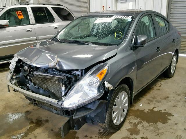 3N1CN7AP2HL907854 - 2017 NISSAN VERSA S GRAY photo 2