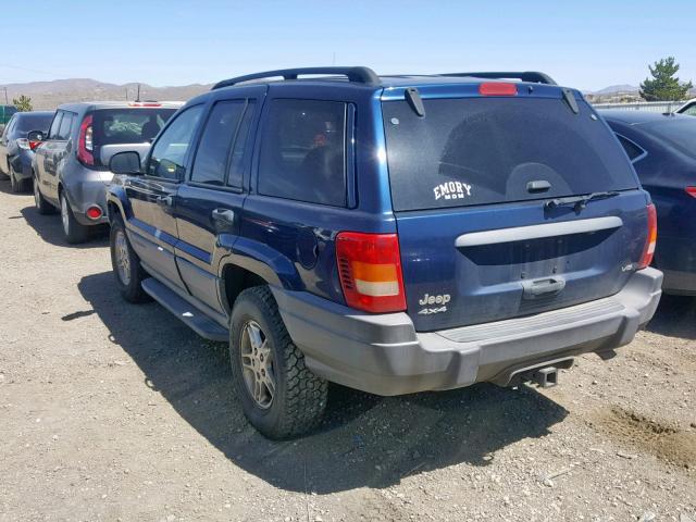 1J4GW48N72C235737 - 2002 JEEP GRAND CHER BLUE photo 3