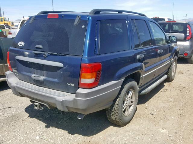 1J4GW48N72C235737 - 2002 JEEP GRAND CHER BLUE photo 4