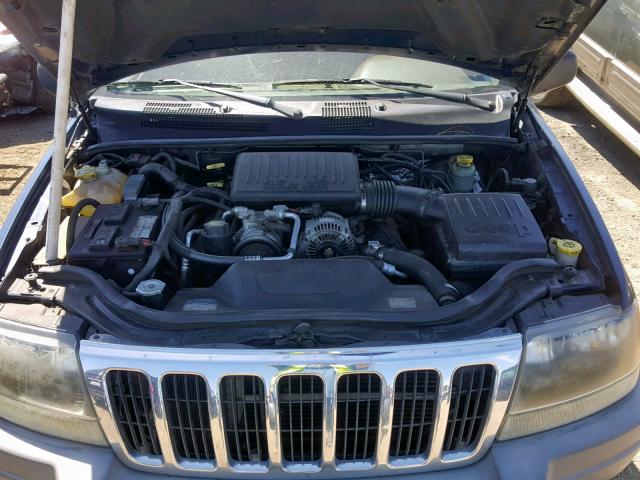 1J4GW48N72C235737 - 2002 JEEP GRAND CHER BLUE photo 7