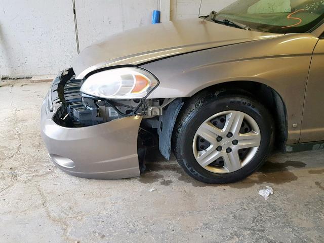 2G1WJ15K069211682 - 2006 CHEVROLET MONTE CARL ყავისფერი ფოტო 9