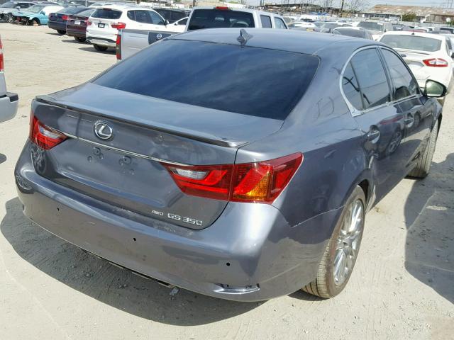 JTHCE1BL6D5005609 - 2013 LEXUS GS 350 GRAY photo 4