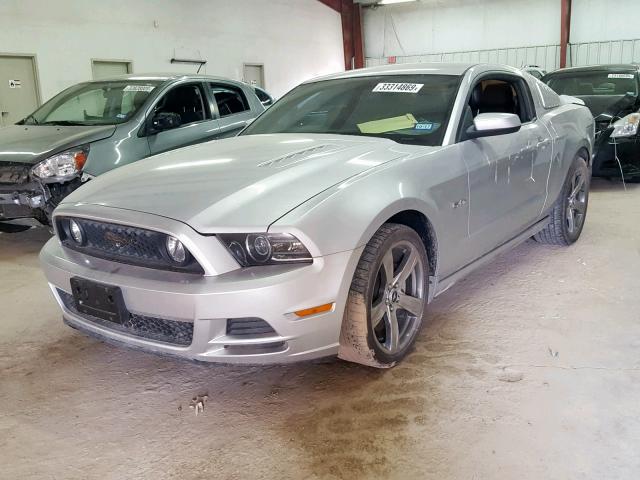 1ZVBP8CF1D5271318 - 2013 FORD MUSTANG GT SILVER photo 2