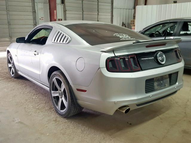 1ZVBP8CF1D5271318 - 2013 FORD MUSTANG GT SILVER photo 3