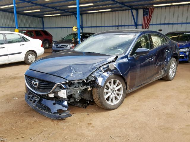 JM1GL1U57H1147326 - 2017 MAZDA 6 SPORT BLUE photo 2