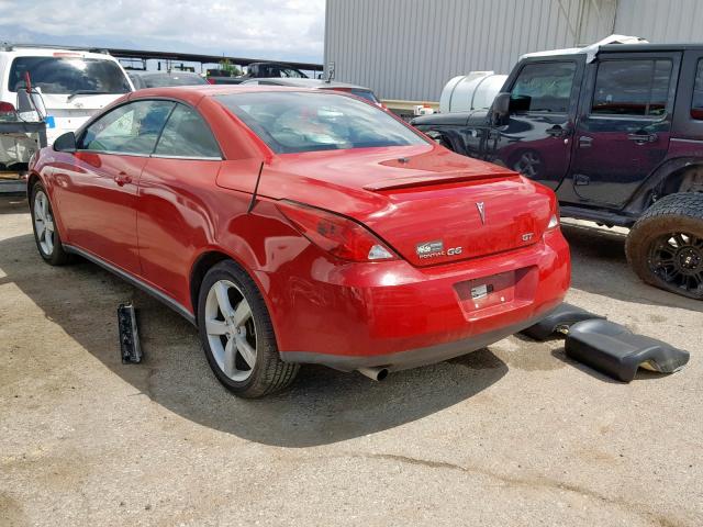 1G2ZH35N274238882 - 2007 PONTIAC G6 GT RED photo 3