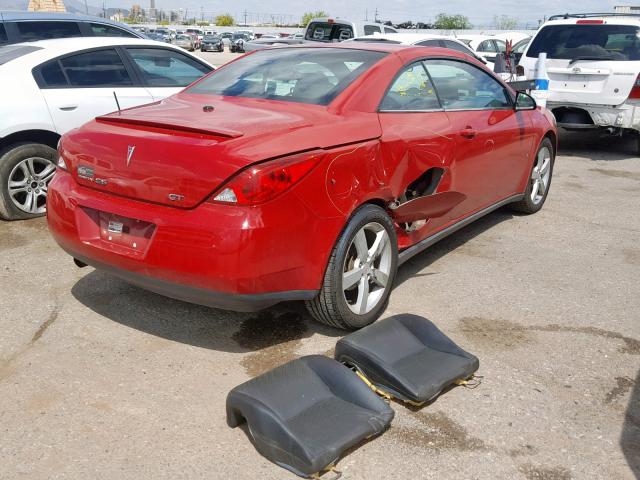 1G2ZH35N274238882 - 2007 PONTIAC G6 GT RED photo 4