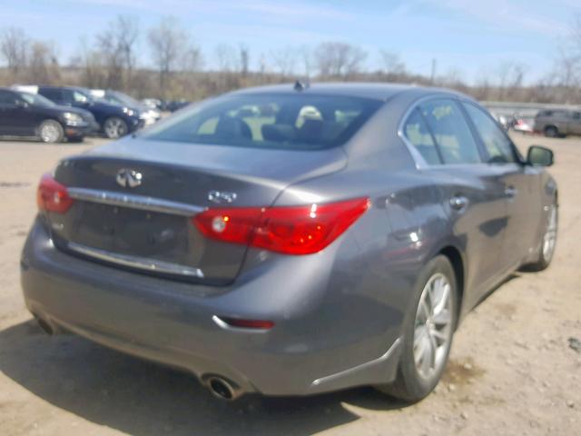 JN1BV7AR1EM695267 - 2014 INFINITI Q50 BASE GRAY photo 4