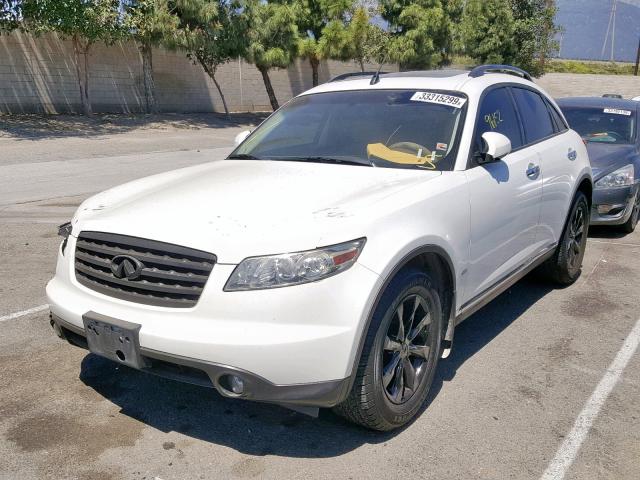 JNRAS08U56X102416 - 2006 INFINITI FX35 WHITE photo 2