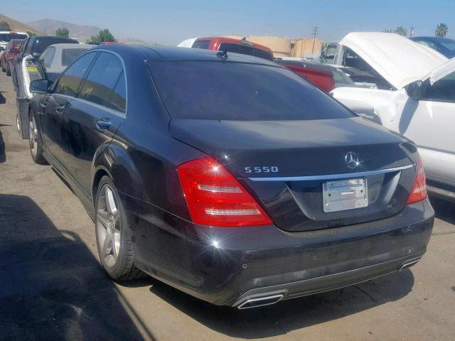 WDDNG7BB9BA405303 - 2011 MERCEDES-BENZ S 550 BLACK photo 3