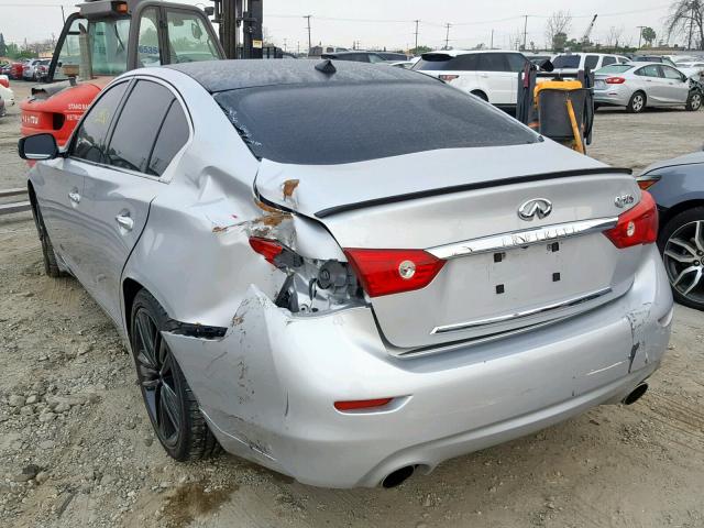 JN1BV7AP3EM682857 - 2014 INFINITI Q50 BASE SILVER photo 3