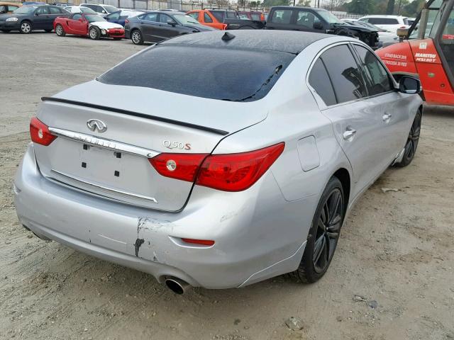 JN1BV7AP3EM682857 - 2014 INFINITI Q50 BASE SILVER photo 4