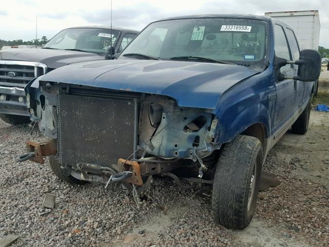 1FTSW30F5YED37999 - 2000 FORD F350 SRW S BLUE photo 2