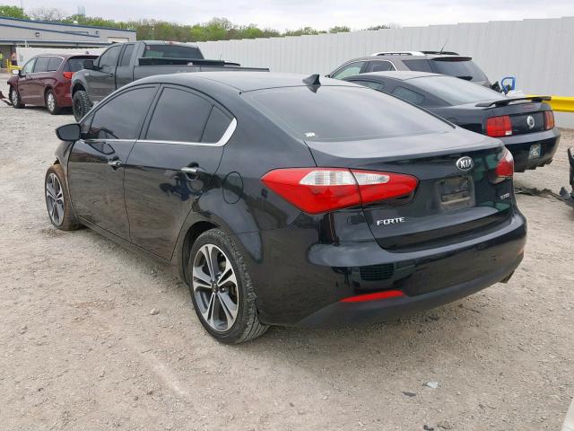 KNAFX4A87E5099084 - 2014 KIA FORTE EX BLACK photo 3