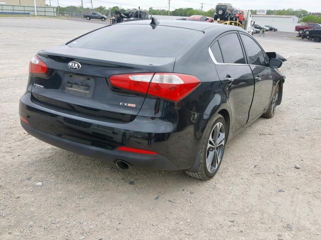 KNAFX4A87E5099084 - 2014 KIA FORTE EX BLACK photo 4