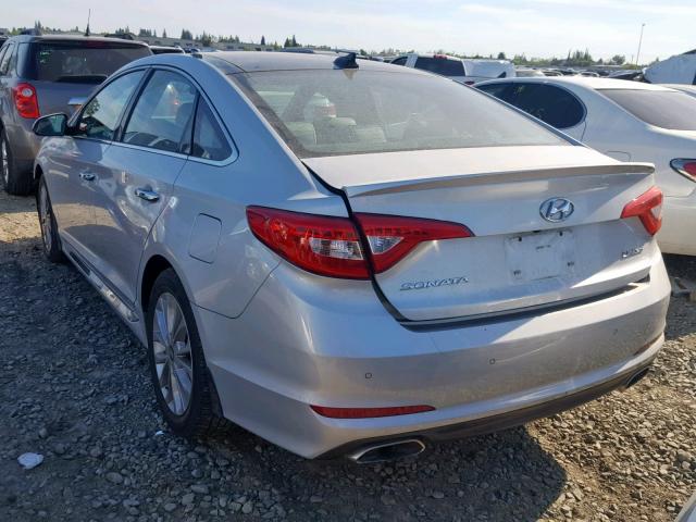 5NPE34AF8FH169525 - 2015 HYUNDAI SONATA SPO GRAY photo 3