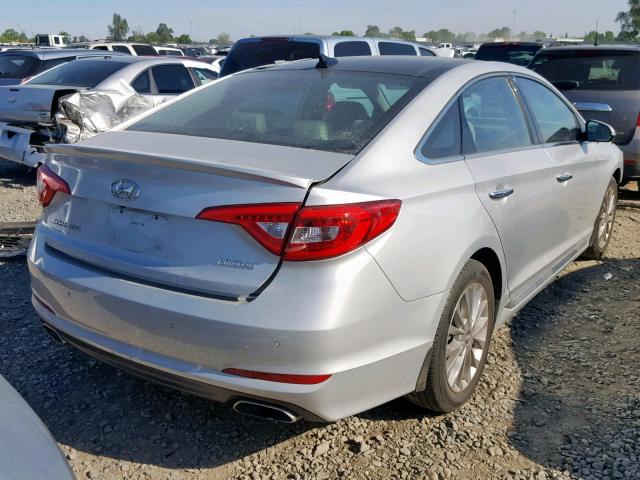 5NPE34AF8FH169525 - 2015 HYUNDAI SONATA SPO GRAY photo 4