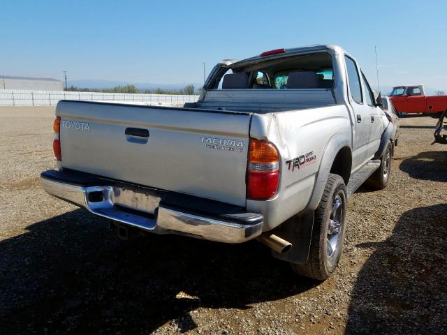 5TEGN92N12Z895238 - 2002 TOYOTA TACOMA DOUBLE CAB PRERUNNER  photo 4