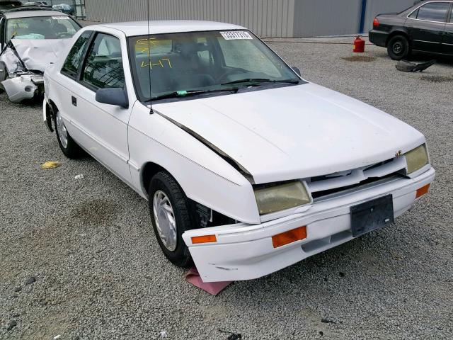 1B3AP24D2RN226468 - 1994 DODGE SHADOW WHITE photo 1