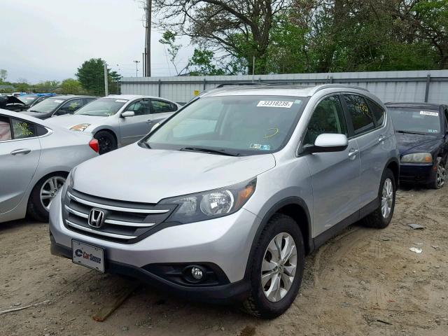 2HKRM4H78DH666133 - 2013 HONDA CR-V EXL SILVER photo 2