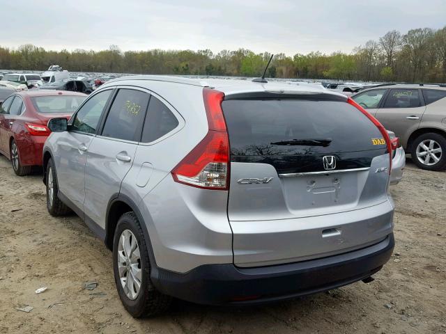 2HKRM4H78DH666133 - 2013 HONDA CR-V EXL SILVER photo 3