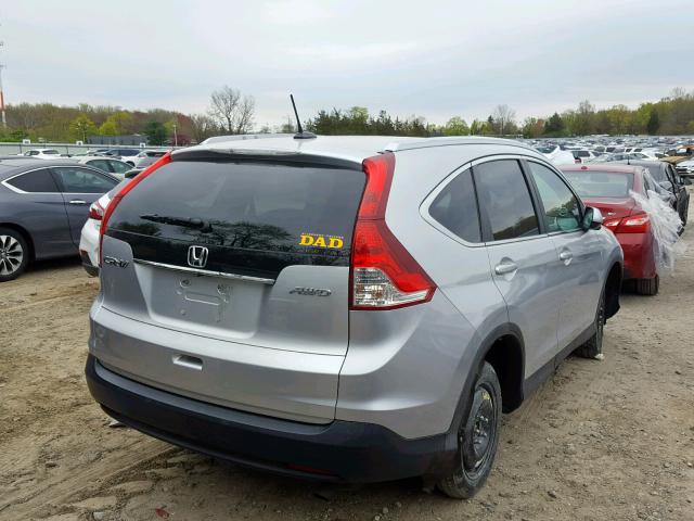 2HKRM4H78DH666133 - 2013 HONDA CR-V EXL SILVER photo 4