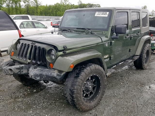 1J4GA59157L150788 - 2007 JEEP WRANGLER S GREEN photo 2