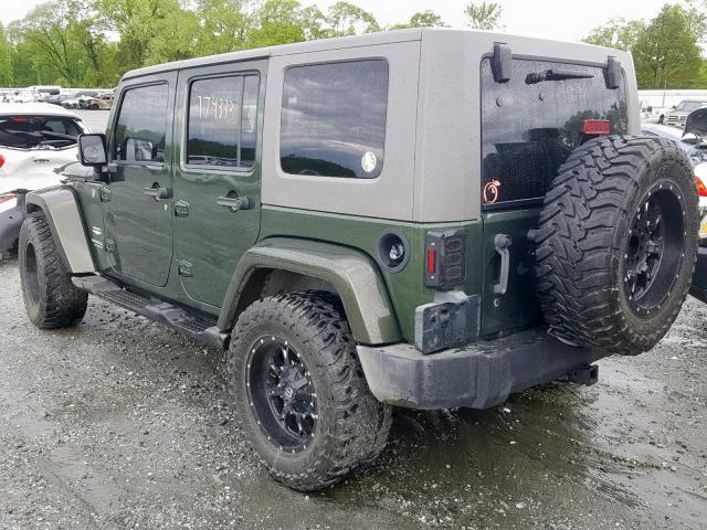 1J4GA59157L150788 - 2007 JEEP WRANGLER S GREEN photo 3