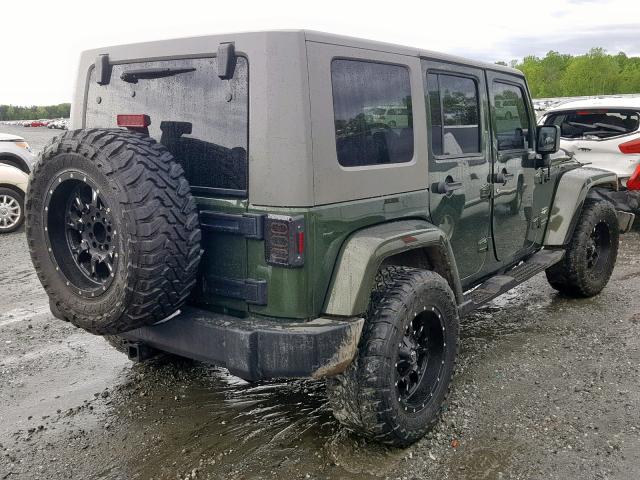 1J4GA59157L150788 - 2007 JEEP WRANGLER S GREEN photo 4