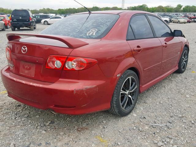 1YVHP80D855M13658 - 2005 MAZDA 6 S RED photo 4