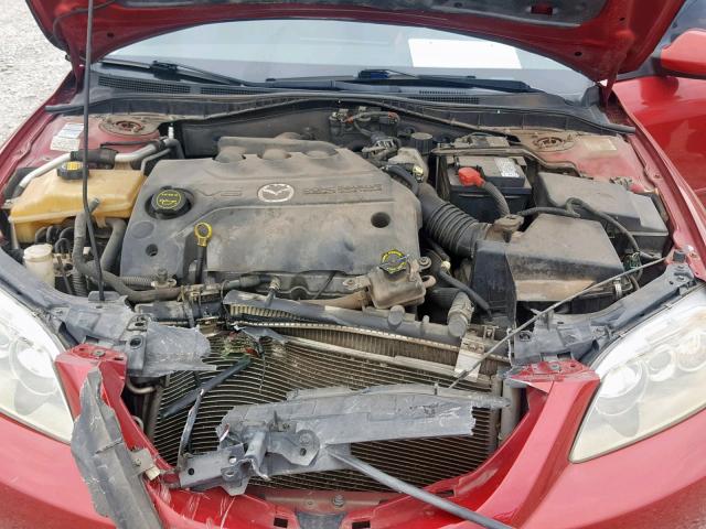 1YVHP80D855M13658 - 2005 MAZDA 6 S RED photo 7