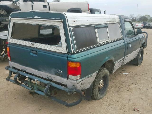 1FTYR10C6WUA29822 - 1998 FORD RANGER GREEN photo 4