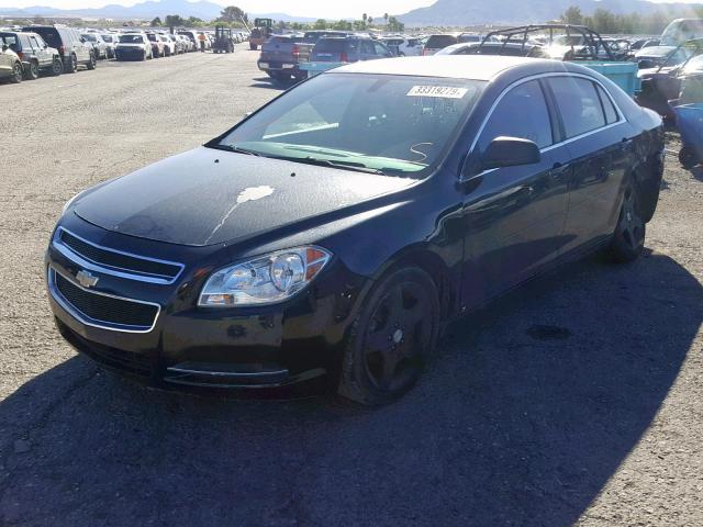 1G1ZG57B19F206535 - 2009 CHEVROLET MALIBU LS BLACK photo 2