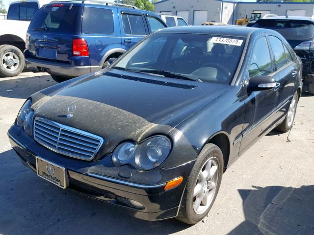 WDBRF61J01F111158 - 2001 MERCEDES-BENZ C 240 BLACK photo 2